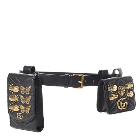 gucci animal studs belt bag|Gucci Animal Studs GG Marmont Belt Matelasse Black .